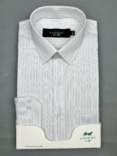 Blue Pencil Lines Formal Dress Shirt For Men MFS155
