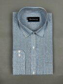 Brown Checks Formal Dress Shirt For Men MFS188