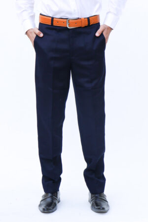 MWF09 Men's Wrinkle-Free 100% Cotton Trouser Dark Navy Blue